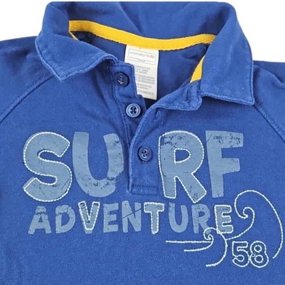Vintage Blue Surfing Polo Shirt 24 Months Mos. - Picture 2 of 4